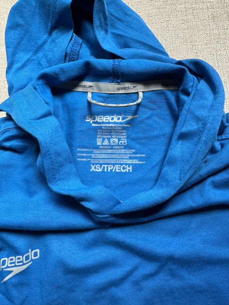 Nwt Royal Blue Speedo Hooded T-Shirt (Unisex, Size Xs) — image 5 of 5